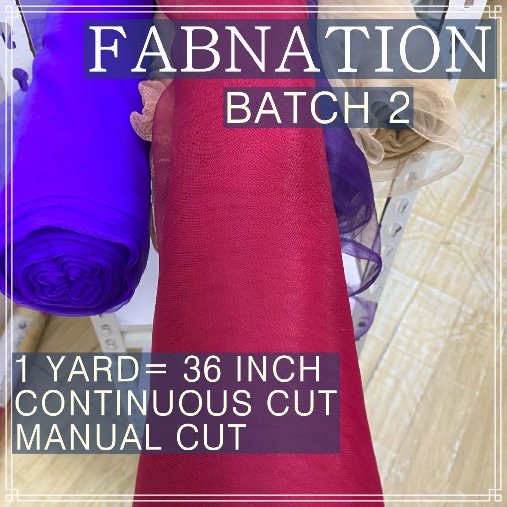 Metallic Tulle Silk Per Yard 36 inches by 60 inches FIXED width FABNATION