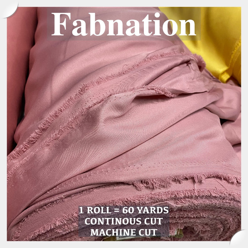 PEACH TWILL PER ROLL = 60 YARDS FABRIC CLOTH RAW TELA  58/60 INCH FIXED WIDTH/ FABNATION