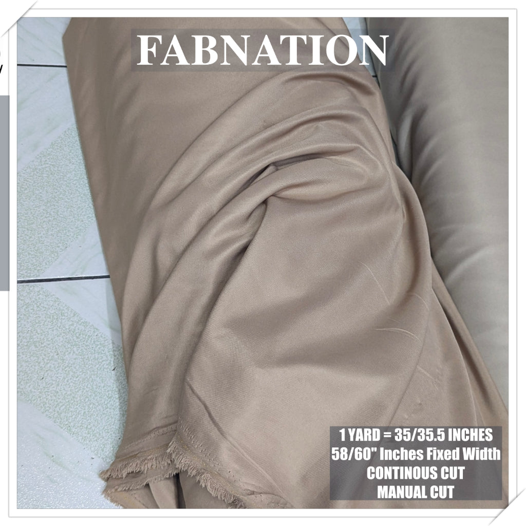 PEACH TWILL FABRIC RAW FABRIC 35/35.5 INCHES LENGTH PER YARD 58/60 INCH FIXED WIDTH