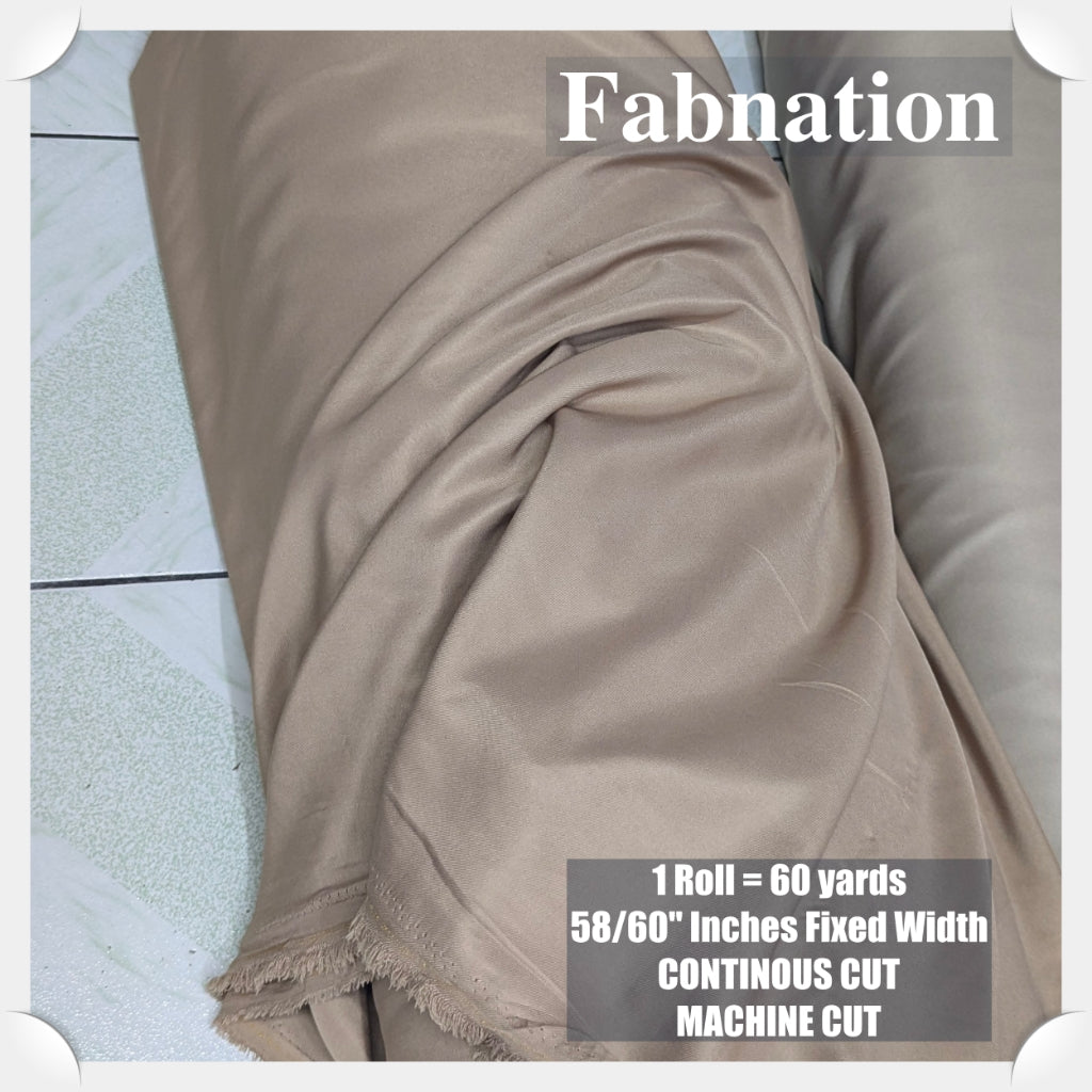 PEACH TWILL PER ROLL = 60 YARDS FABRIC CLOTH RAW TELA  58/60 INCH FIXED WIDTH/ FABNATION