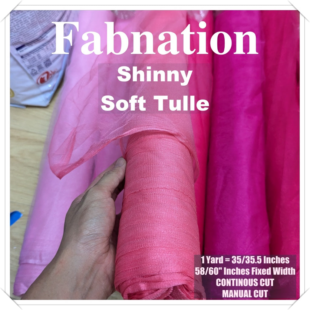 PREMIUM SOFT SILK TULLE Per Yard Fixed 60" Width WHOLESALE AVAILABLE / FABNATION TEXTILE