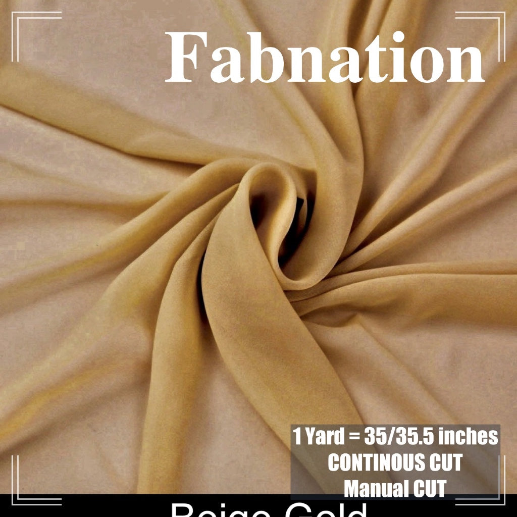 PREMIUM U.S CHIFFON FABRIC Per Yard [35/36" length 58"/60" inches FIXED WIDTH]