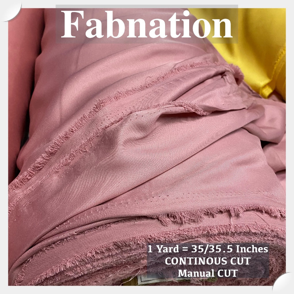 PEACH TWILL FABRIC RAW FABRIC 35/35.5 INCHES LENGTH PER YARD 58/60 INCH FIXED WIDTH