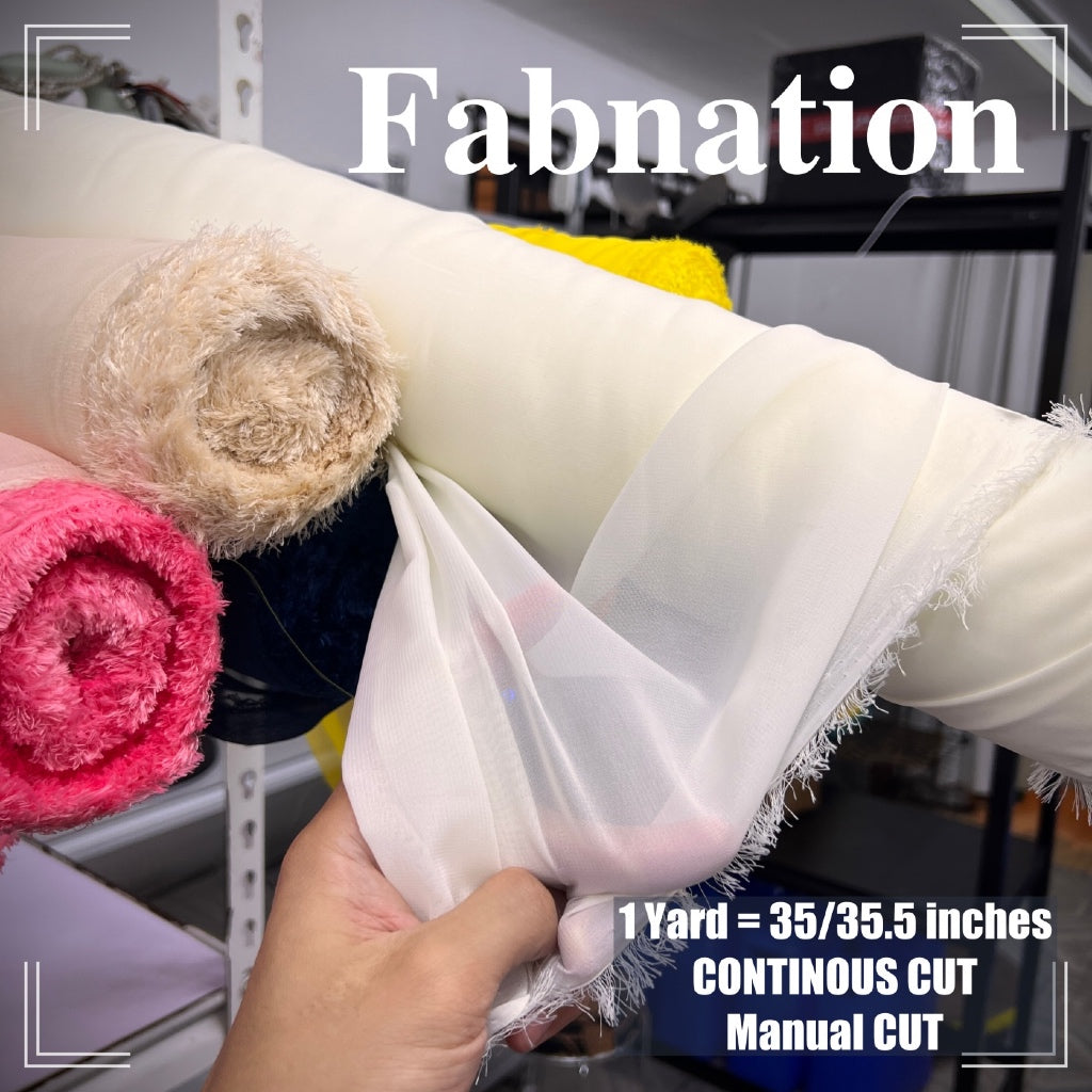 PREMIUM U.S CHIFFON FABRIC Per Yard [35/36" length 58"/60" inches FIXED WIDTH]