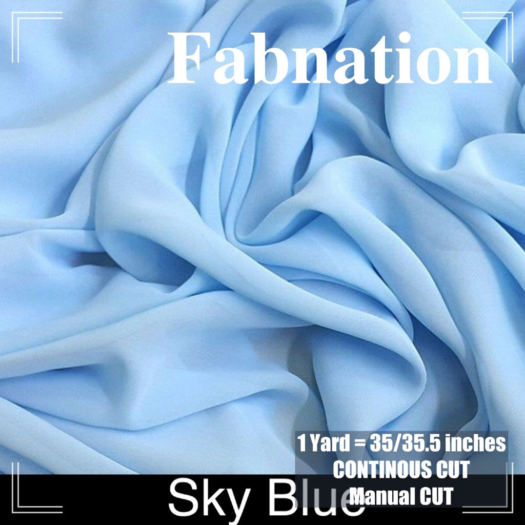 PREMIUM U.S CHIFFON FABRIC Per Yard [35/36" length 58"/60" inches FIXED WIDTH]
