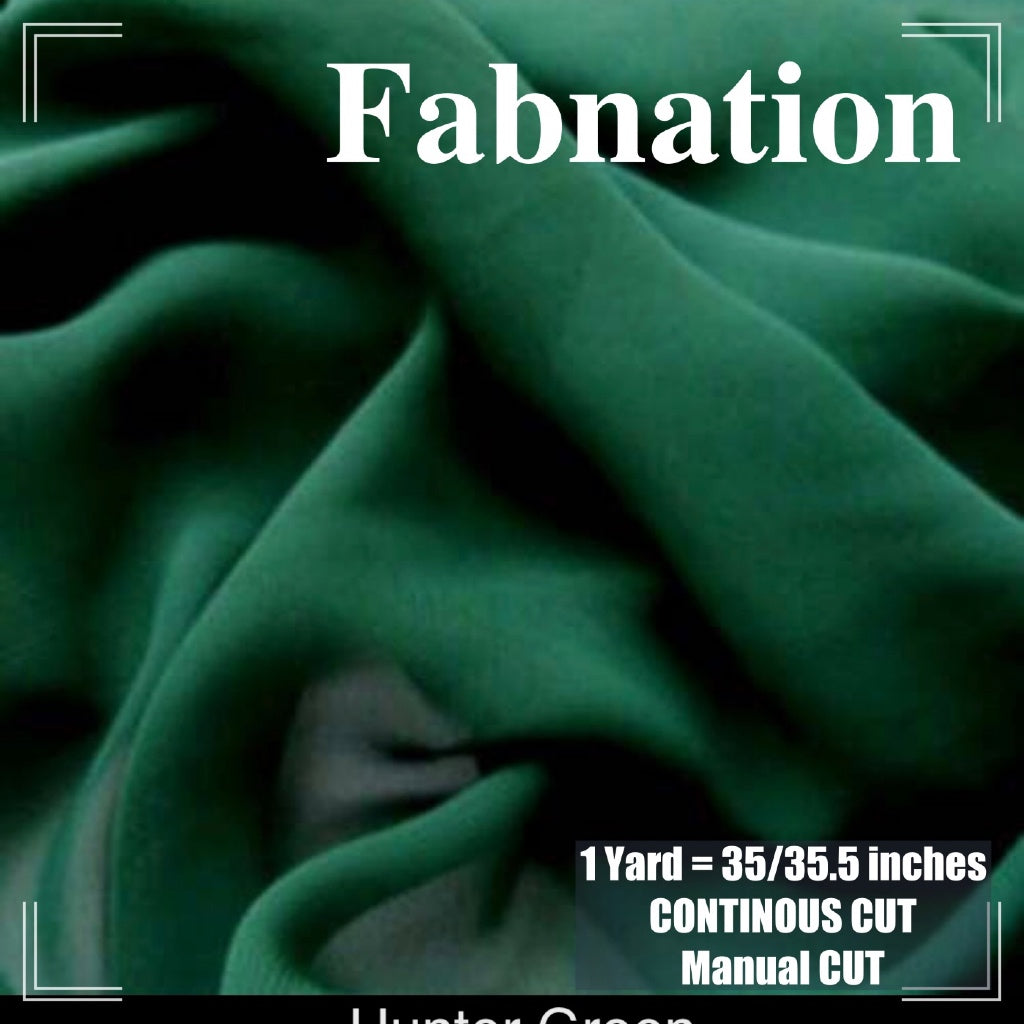 PREMIUM U.S CHIFFON FABRIC Per Yard [35/36" length 58"/60" inches FIXED WIDTH]