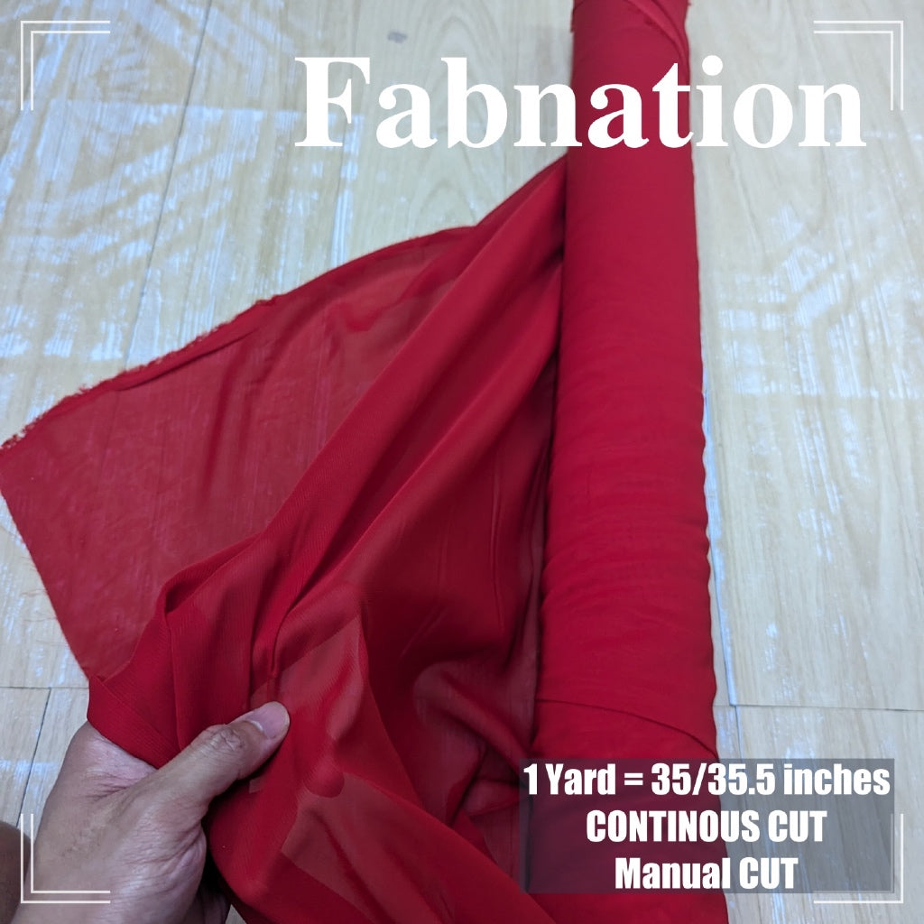 PREMIUM U.S CHIFFON FABRIC Per Yard [35/36" length 58"/60" inches FIXED WIDTH]