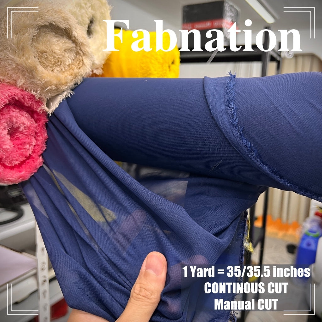 PREMIUM U.S CHIFFON FABRIC Per Yard [35/36" length 58"/60" inches FIXED WIDTH]