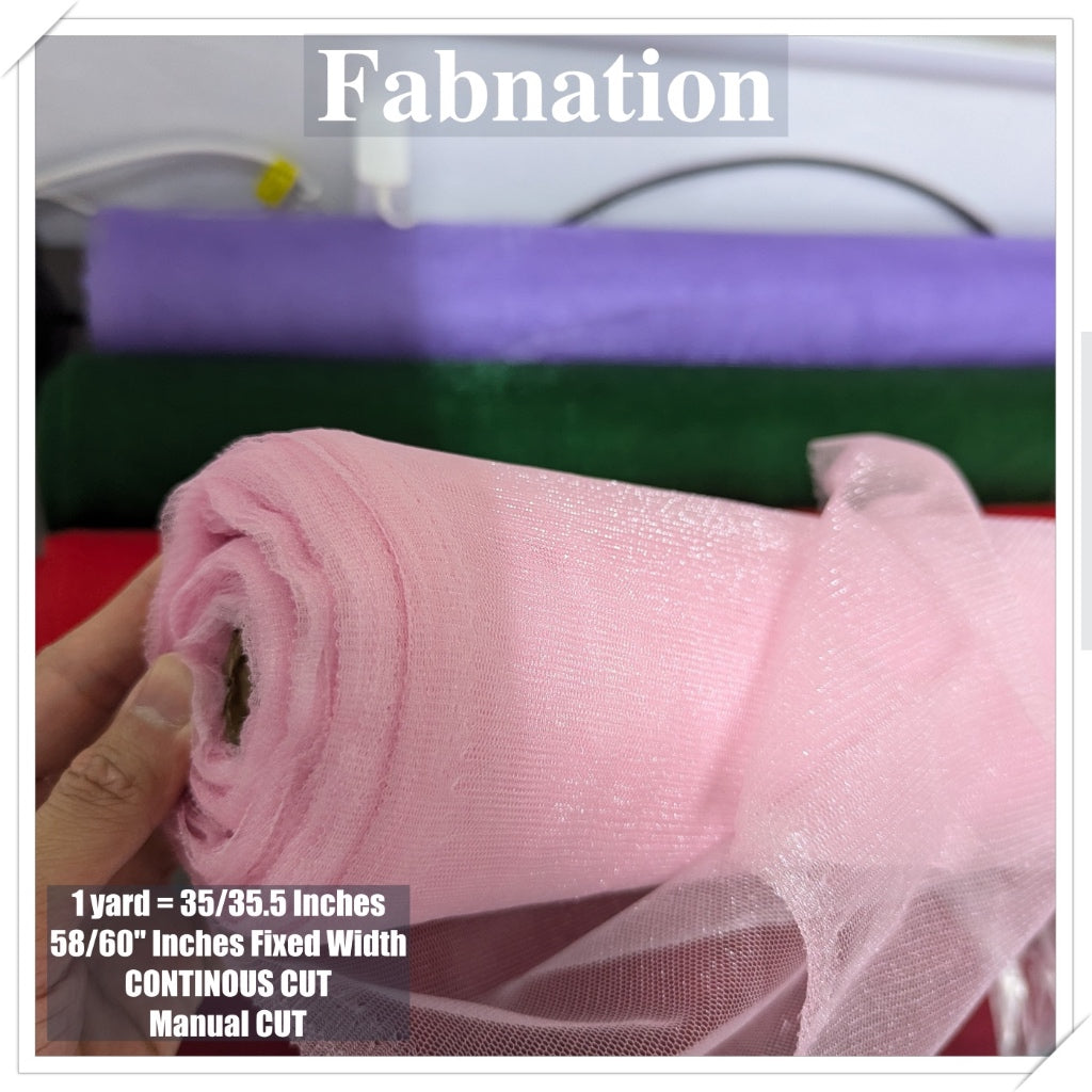 Metallic Tulle Silk Per Yard 36 inches by 60 inches FIXED width FABNATION