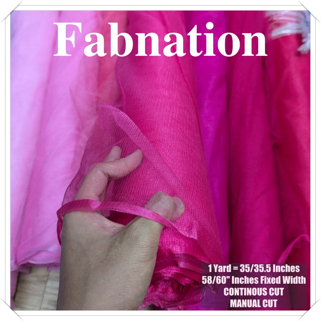 Metallic Tulle Silk Per Yard 36 inches by 60 inches FIXED width FABNATION