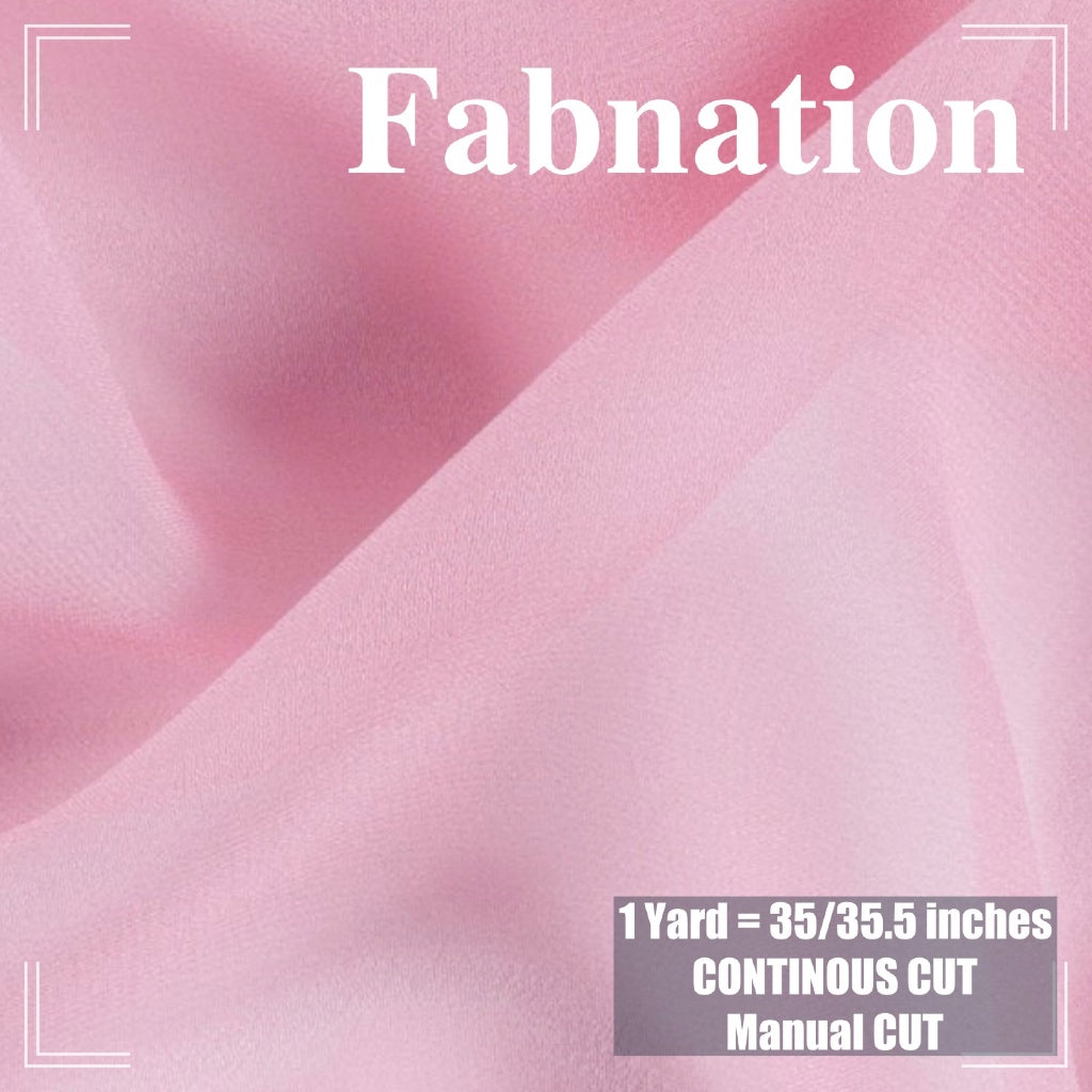 PREMIUM U.S CHIFFON FABRIC Per Yard [35/36" length 58"/60" inches FIXED WIDTH]