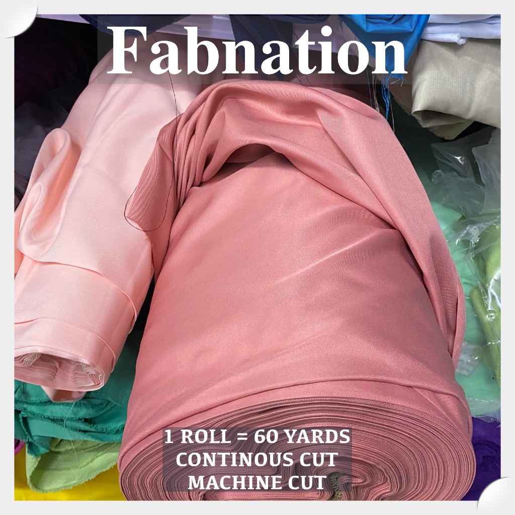 PEACH TWILL PER ROLL = 60 YARDS FABRIC CLOTH RAW TELA  58/60 INCH FIXED WIDTH/ FABNATION