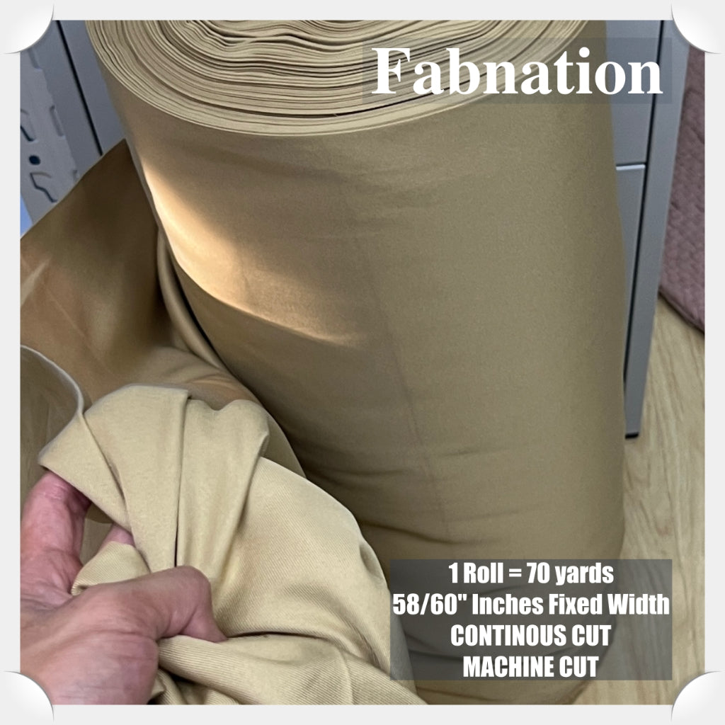 PEACH TWILL PER ROLL = 60 YARDS FABRIC CLOTH RAW TELA  58/60 INCH FIXED WIDTH/ FABNATION
