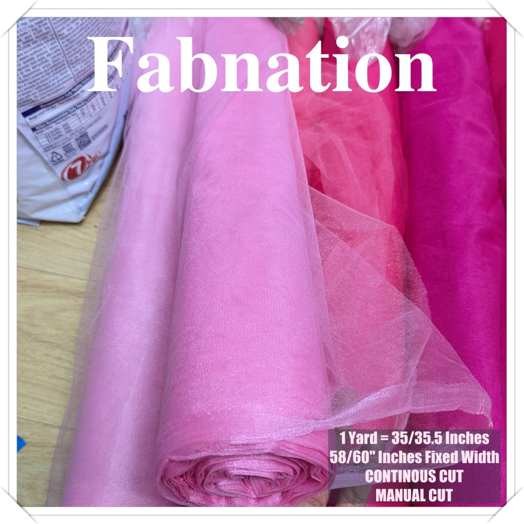 Metallic Tulle Silk Per Yard 36 inches by 60 inches FIXED width FABNATION