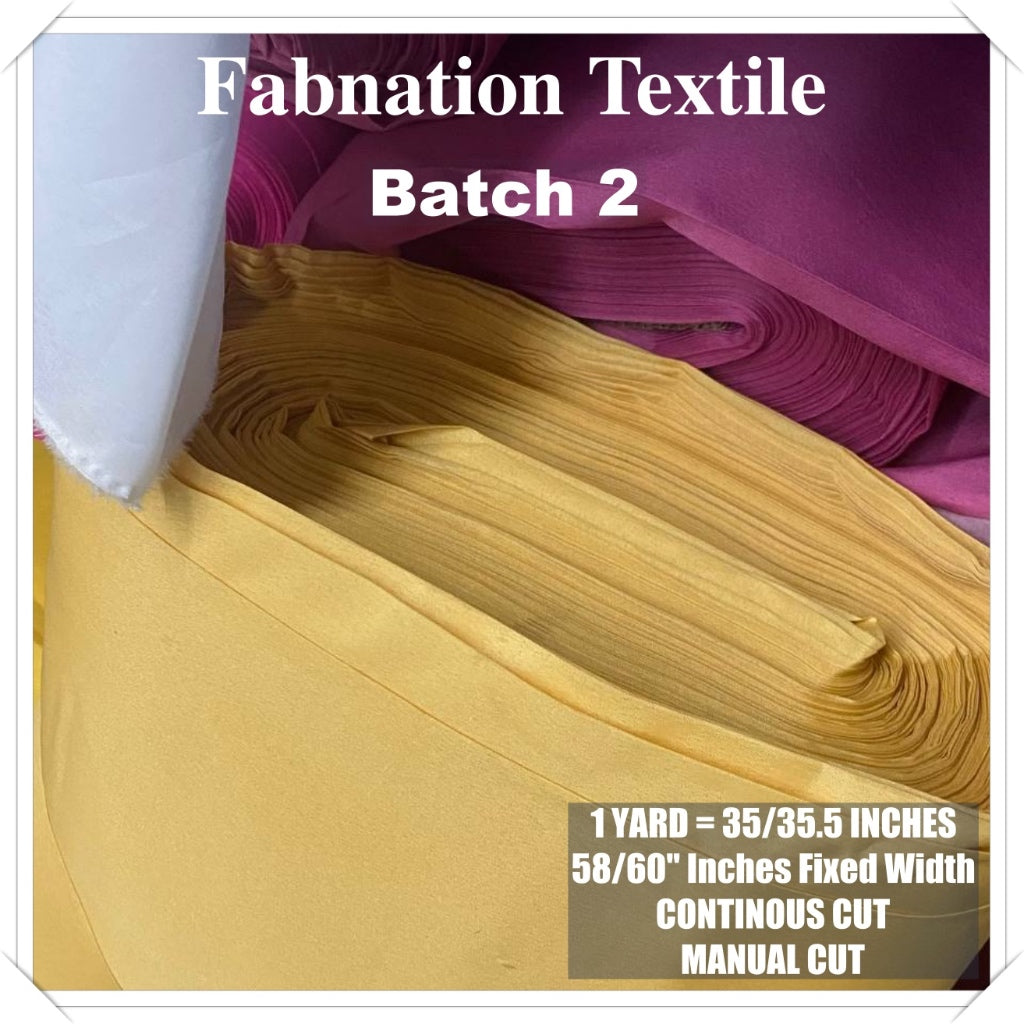 PREMIUM GEENA FABRIC PER YARD DIY FABRIC [35/35.5" LENGTH & 60" FIXED WIDTH] BATCH 2