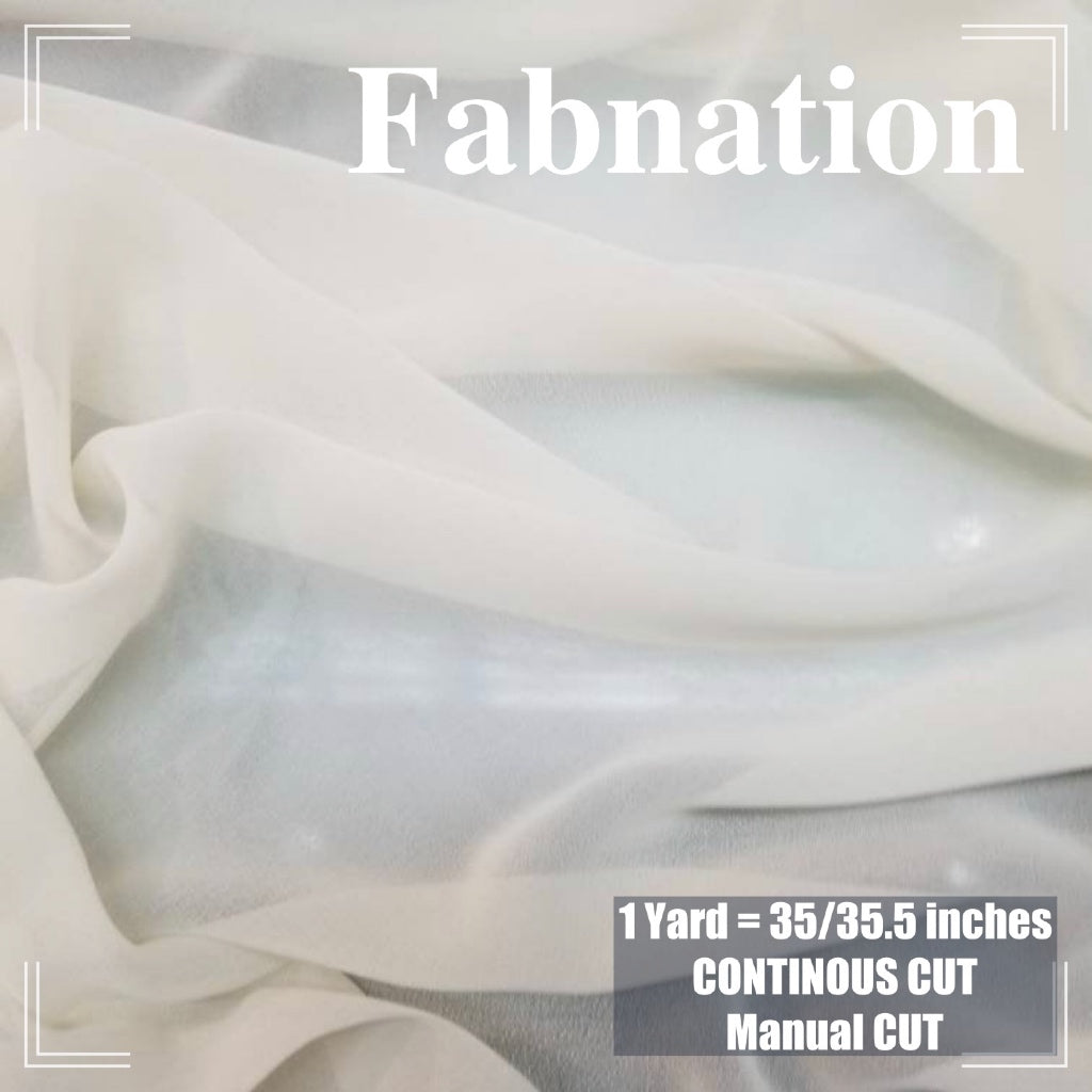 PREMIUM U.S CHIFFON FABRIC Per Yard [35/36" length 58"/60" inches FIXED WIDTH]