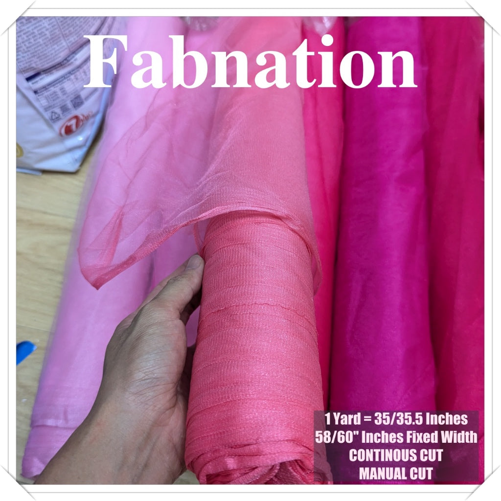 Metallic Tulle Silk Per Yard 36 inches by 60 inches FIXED width FABNATION