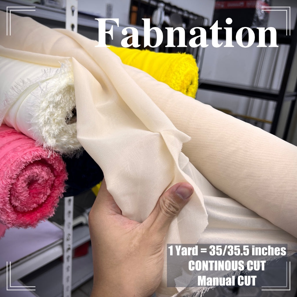 PREMIUM U.S CHIFFON FABRIC Per Yard [35/36" length 58"/60" inches FIXED WIDTH]