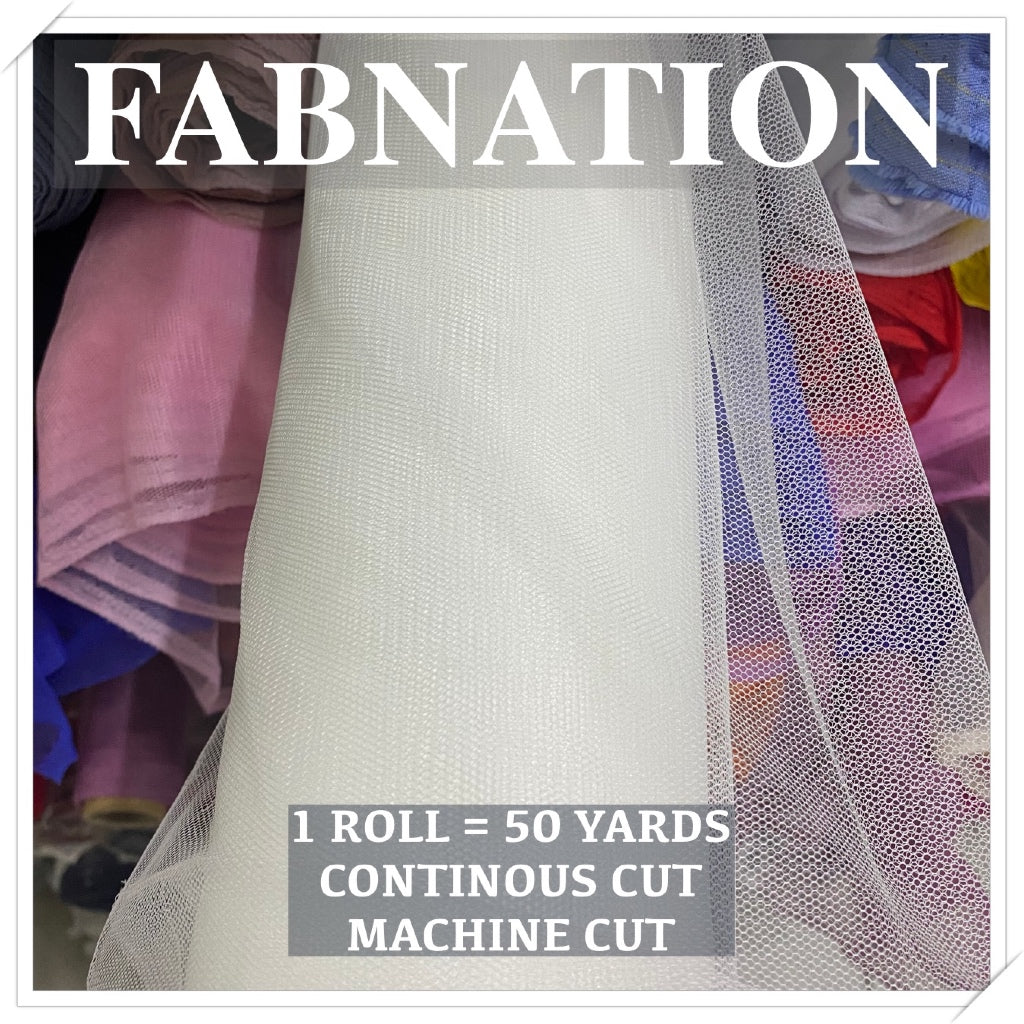 PREMIUM SOFT TULLE SILK PER ROLL = 50 YARDS /  FIXED 59/60" WIDTH / FABNATION TEXTILE