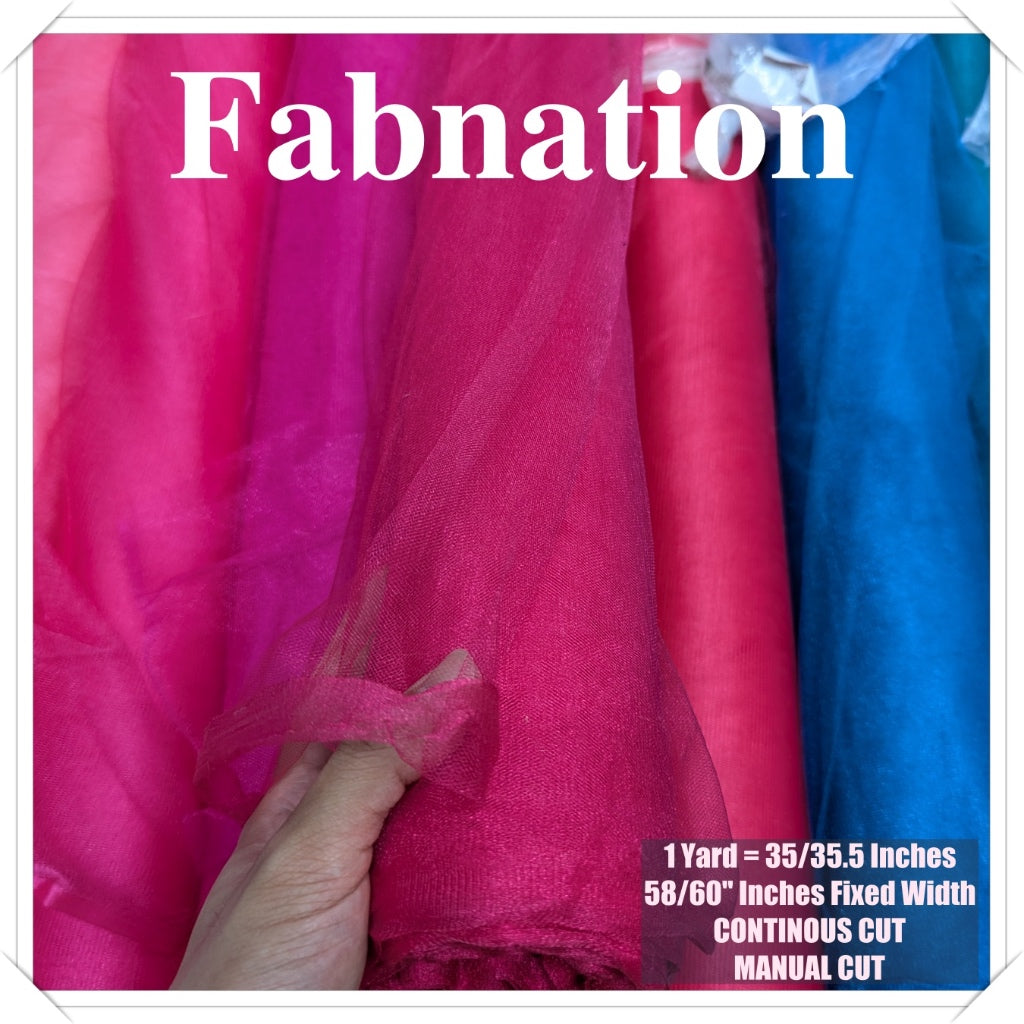 Metallic Tulle Silk Per Yard 36 inches by 60 inches FIXED width FABNATION