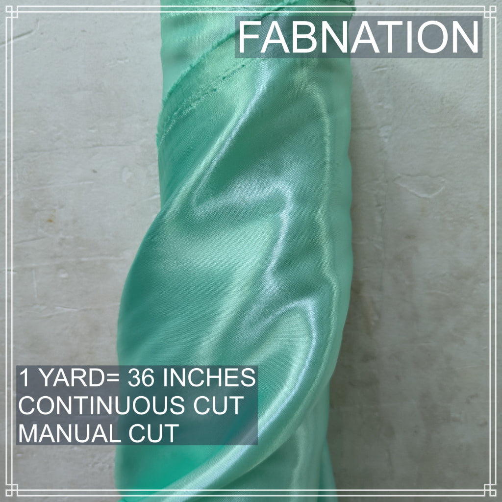 CLASSIC SATIN FABRIC PER YARD IS 36 INCHES LENGTH AND FIXED 60 INCHES WIDTH BY FABNATION