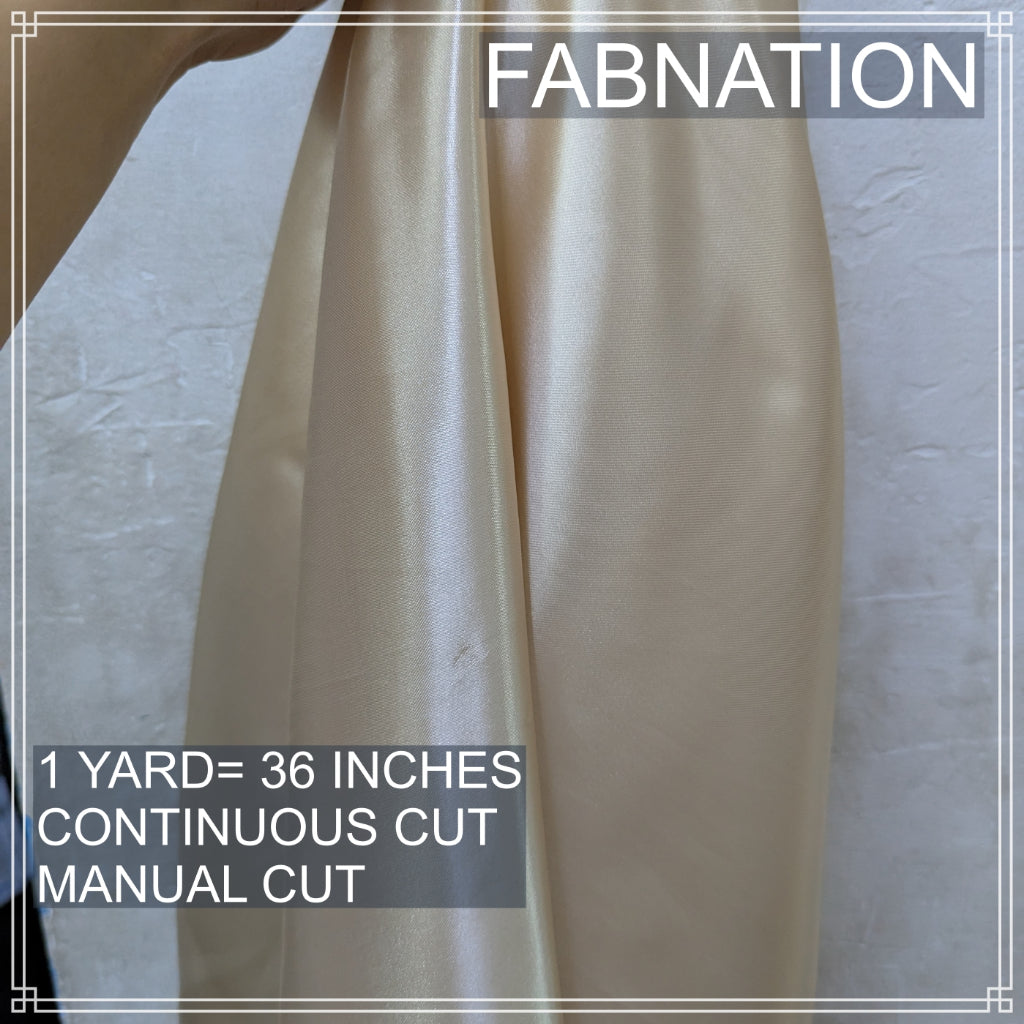 CLASSIC SATIN FABRIC PER YARD IS 36 INCHES LENGTH AND FIXED 60 INCHES WIDTH BY FABNATION
