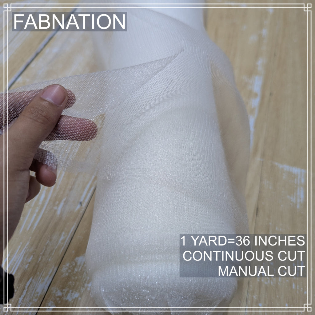 Metallic Tulle Silk Per Yard 36 inches by 60 inches FIXED width FABNATION