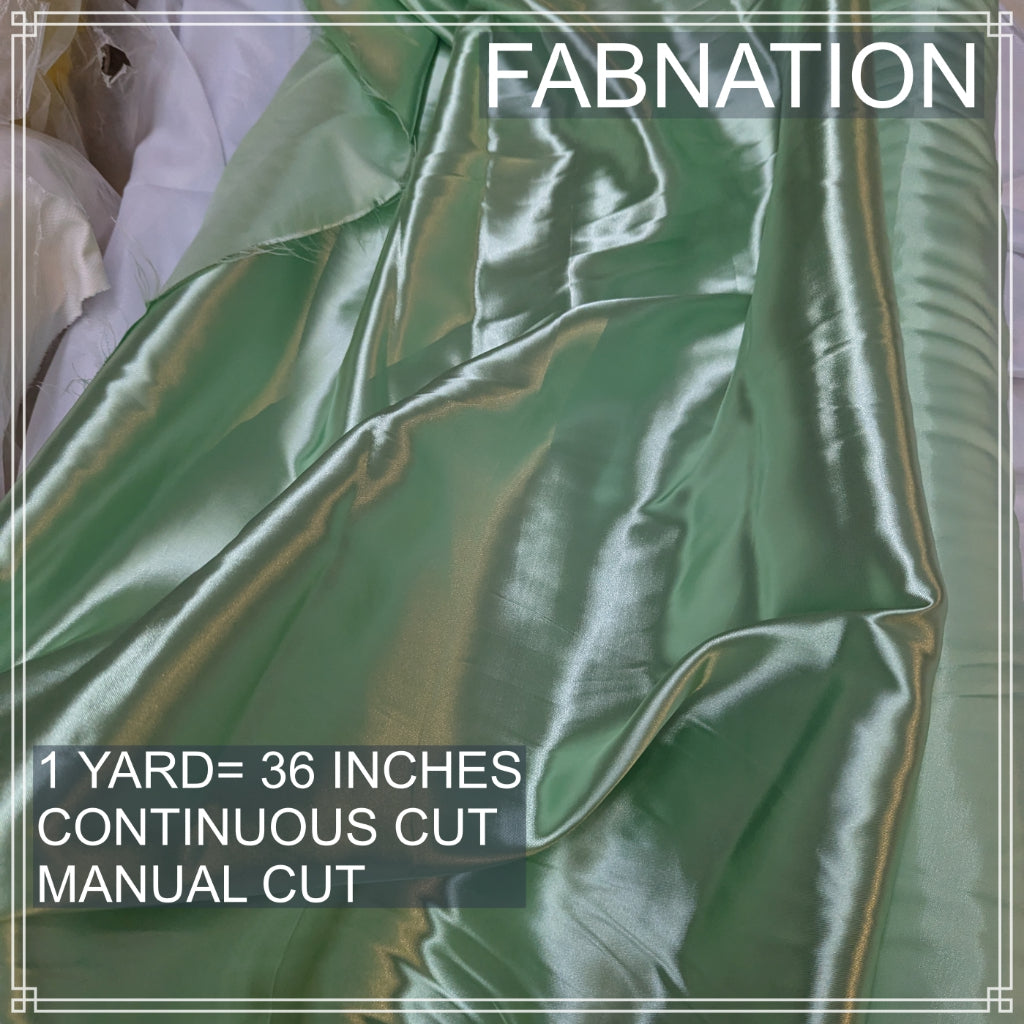 CLASSIC SATIN FABRIC PER YARD IS 36 INCHES LENGTH AND FIXED 60 INCHES WIDTH BY FABNATION