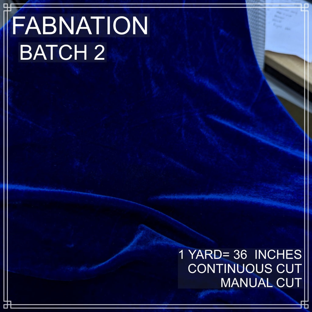 PREMIUM VELVET PER YARD  (CRUSHED STRETCHY VELVET AND VELOUR/SMOOTH ONE-WAY STRETCH VELVET)