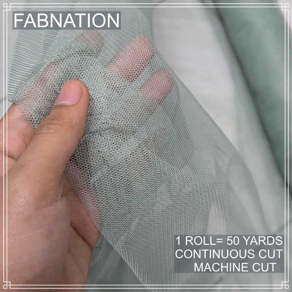 PREMIUM SOFT TULLE SILK PER ROLL = 50 YARDS /  FIXED 59/60" WIDTH / FABNATION TEXTILE