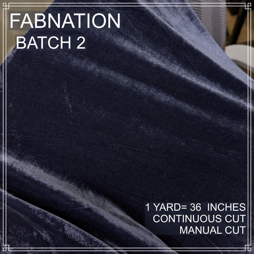 PREMIUM VELVET PER YARD  (CRUSHED STRETCHY VELVET AND VELOUR/SMOOTH ONE-WAY STRETCH VELVET)