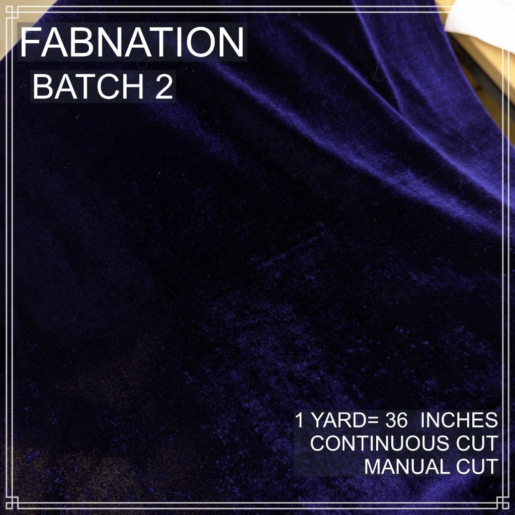 PREMIUM VELVET PER YARD  (CRUSHED STRETCHY VELVET AND VELOUR/SMOOTH ONE-WAY STRETCH VELVET)