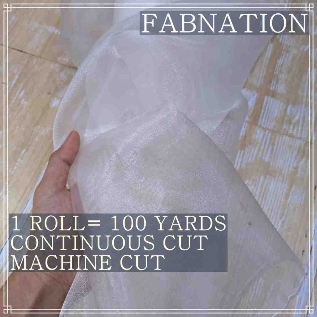 FROSTED ORGANZA PER ROLL = 100 YARDS FABRIC  58"/60" INCHES FIXED WIDTH / FABNATION
