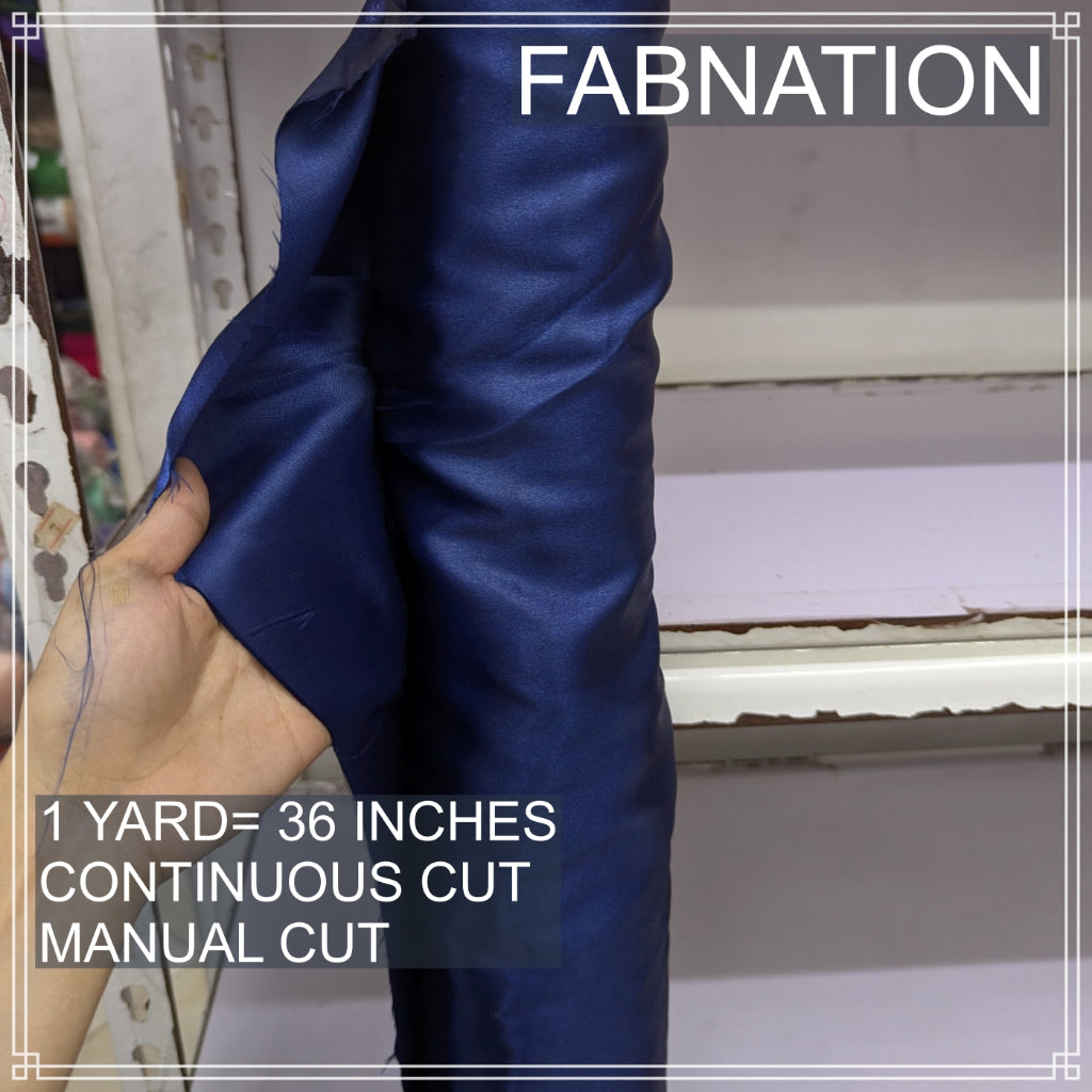 CLASSIC SATIN FABRIC PER YARD IS 36 INCHES LENGTH AND FIXED 60 INCHES WIDTH BY FABNATION