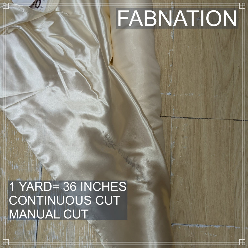 CLASSIC SATIN FABRIC PER YARD IS 36 INCHES LENGTH AND FIXED 60 INCHES WIDTH BY FABNATION