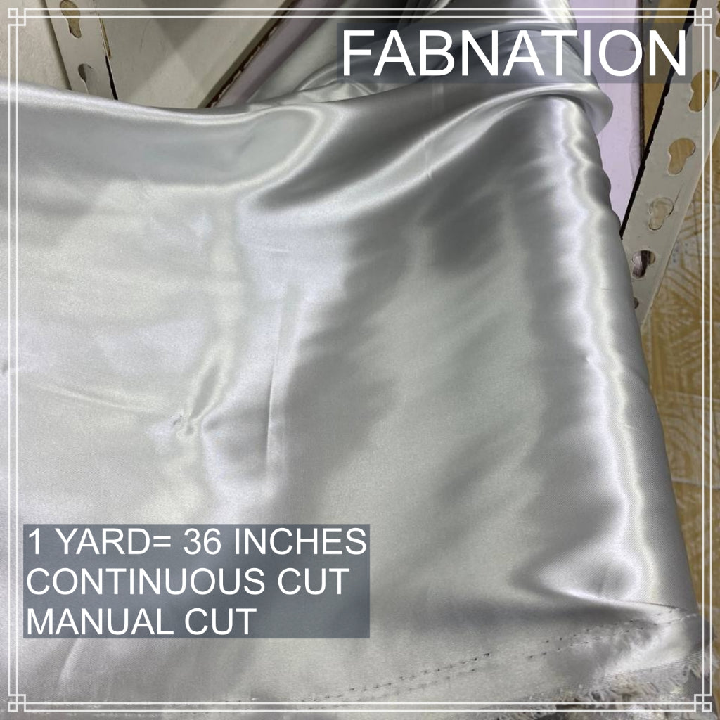 CLASSIC SATIN FABRIC PER YARD IS 36 INCHES LENGTH AND FIXED 60 INCHES WIDTH BY FABNATION