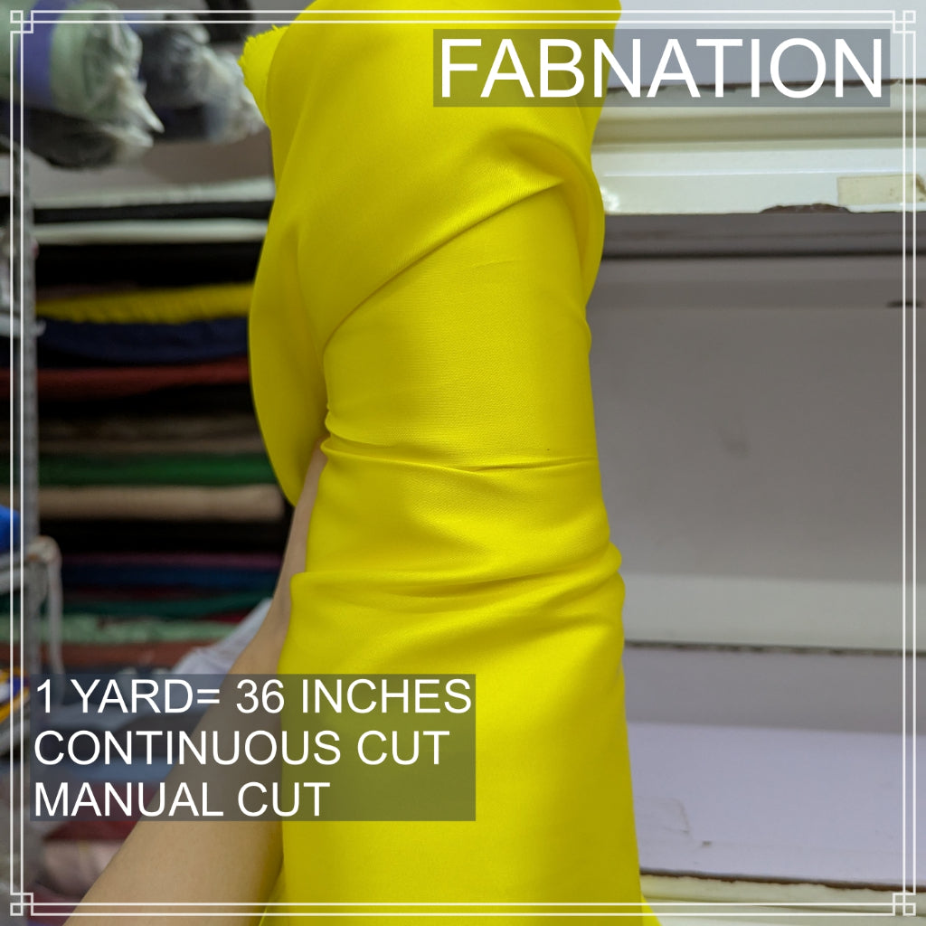 CLASSIC SATIN FABRIC PER YARD IS 36 INCHES LENGTH AND FIXED 60 INCHES WIDTH BY FABNATION