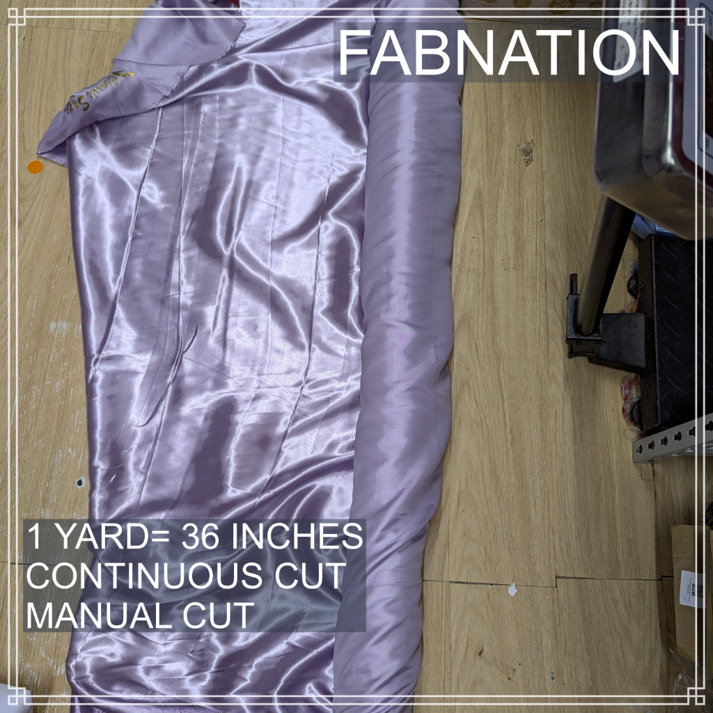 CLASSIC SATIN FABRIC PER YARD IS 36 INCHES LENGTH AND FIXED 60 INCHES WIDTH BY FABNATION