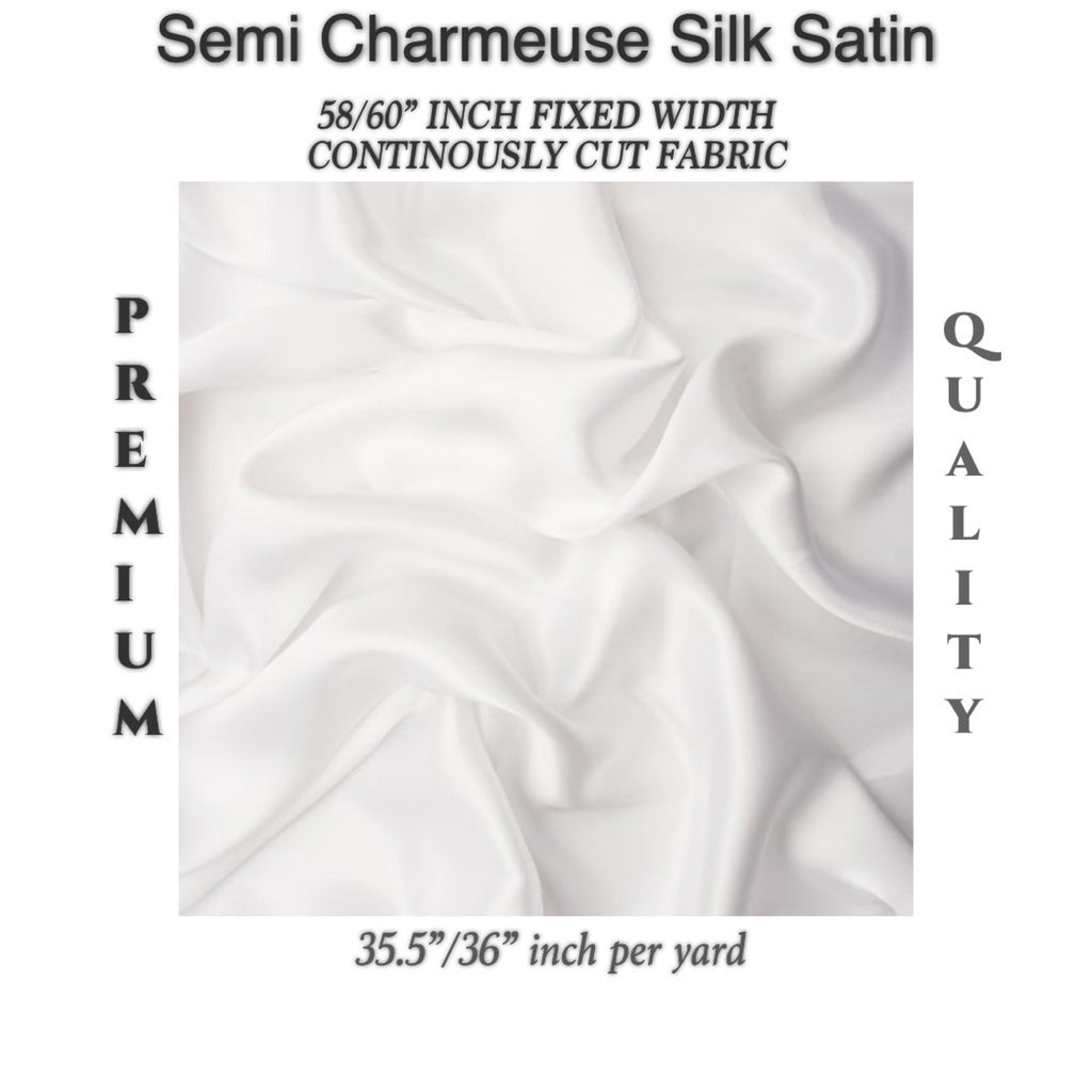 PREMIUM PER YARD SEMI-CHARMEUSE & PREMIUM SOFT SILK SATIN (EXPORT QUALITY)  DIY/RAW fabric cloth