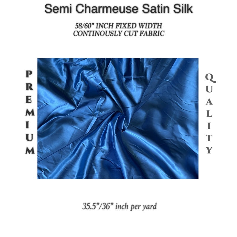 PREMIUM PER YARD SEMI-CHARMEUSE & PREMIUM SOFT SILK SATIN (EXPORT QUALITY)  DIY/RAW fabric cloth