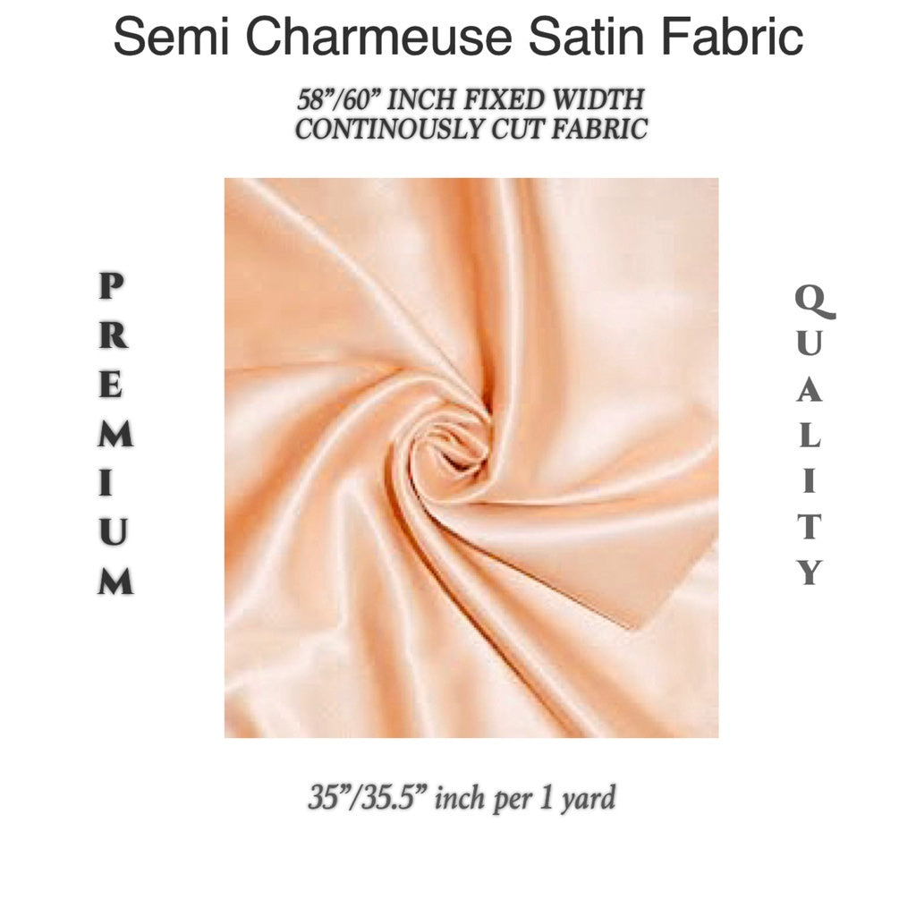 PREMIUM PER YARD SEMI-CHARMEUSE & PREMIUM SOFT SILK SATIN (EXPORT QUALITY)  DIY/RAW fabric cloth