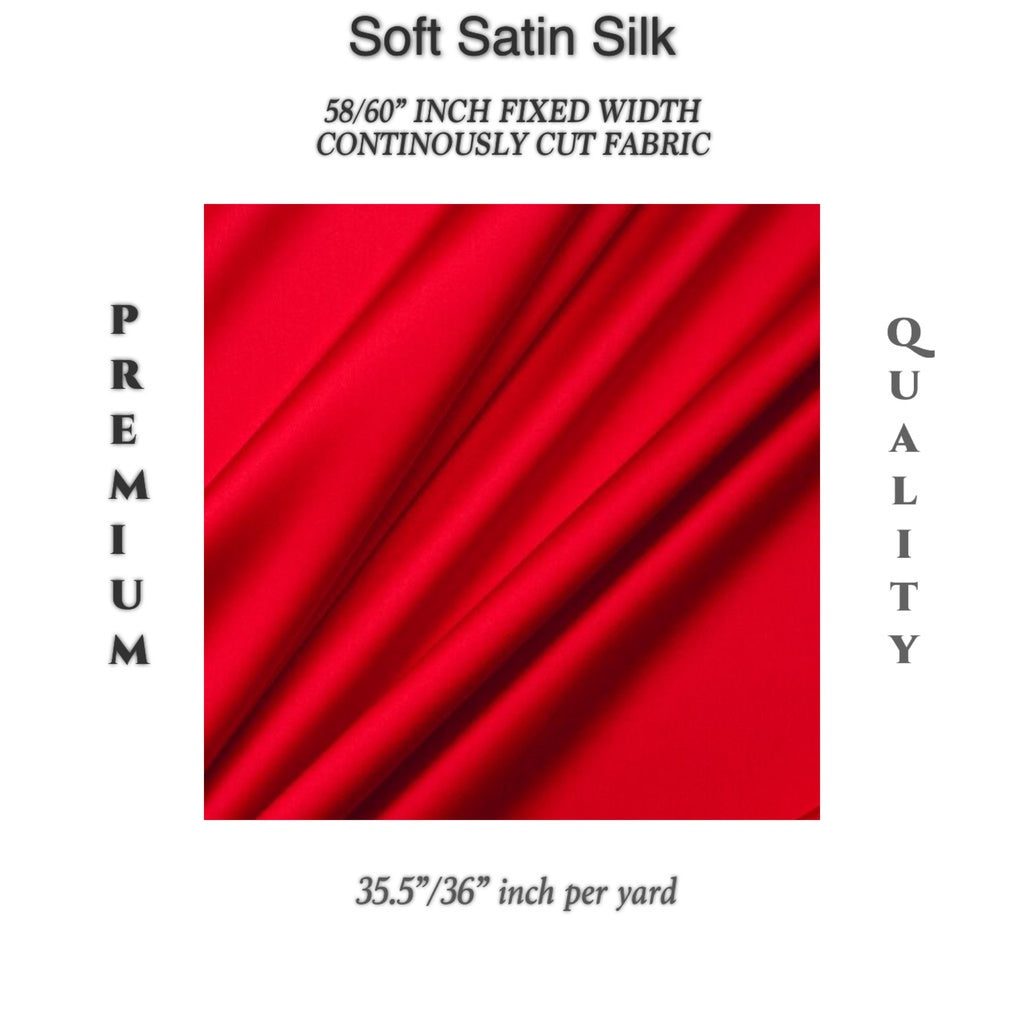 PREMIUM PER YARD SEMI-CHARMEUSE & PREMIUM SOFT SILK SATIN (EXPORT QUALITY)  DIY/RAW fabric cloth