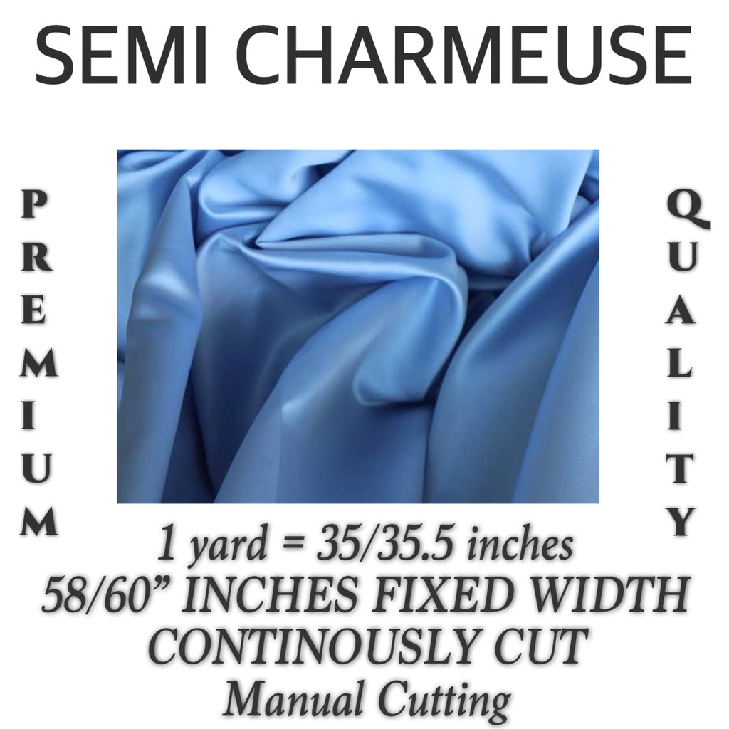 PREMIUM PER YARD SEMI-CHARMEUSE & PREMIUM SOFT SILK SATIN (EXPORT QUALITY)  DIY/RAW fabric cloth