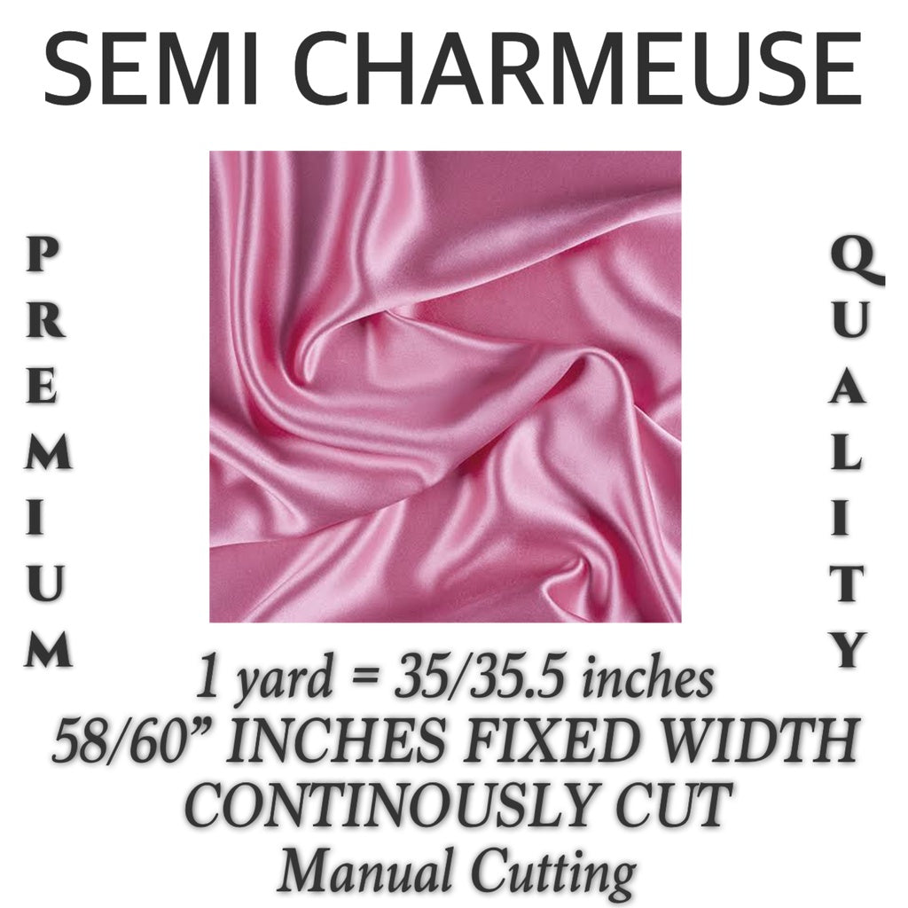PREMIUM PER YARD SEMI-CHARMEUSE & PREMIUM SOFT SILK SATIN (EXPORT QUALITY)  DIY/RAW fabric cloth