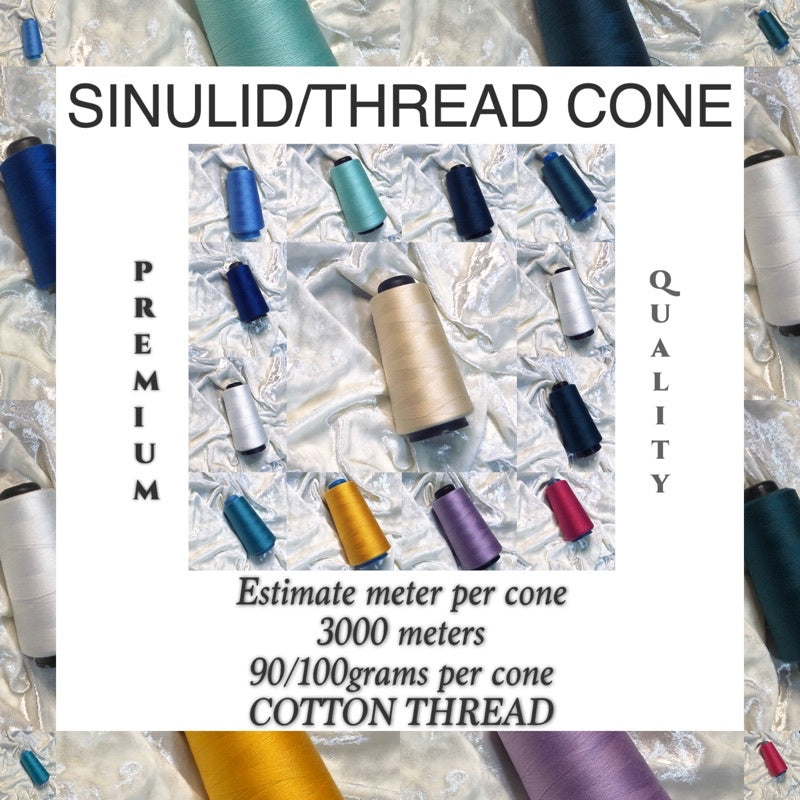 TK120 SINULID / Sewing COTTON THREAD 3000 METERS per cone
