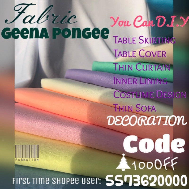 PREMIUM GEENA FABRIC per yard DIY fabric [36" length 60" fixed Width] BATCH 1