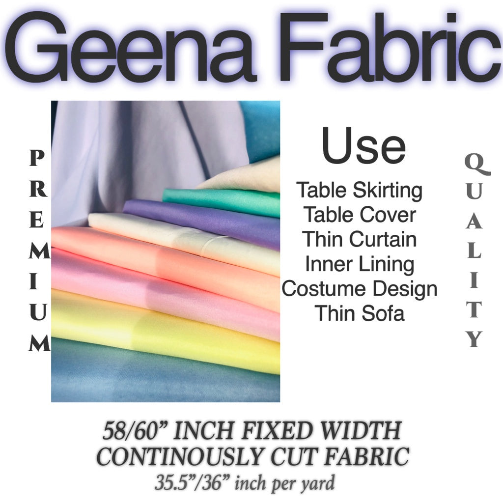 PREMIUM GEENA FABRIC per yard DIY fabric [36" length 60" fixed Width] BATCH 1