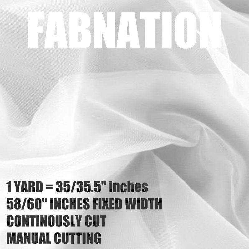 PREMIUM U.S CHIFFON FABRIC Per Yard [35/36" length 58"/60" inches FIXED WIDTH]