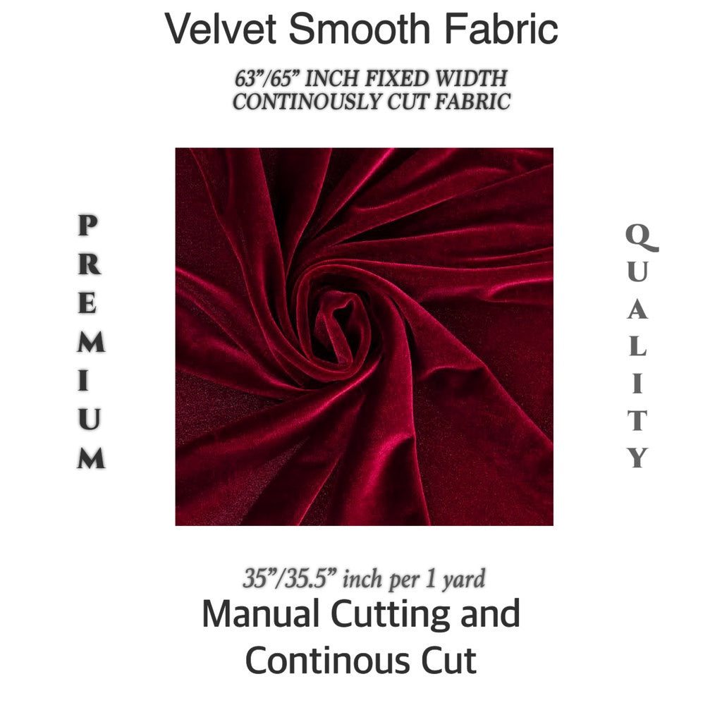 PREMIUM VELVET PER YARD  (CRUSHED STRETCHY VELVET AND VELOUR/SMOOTH ONE-WAY STRETCH VELVET)