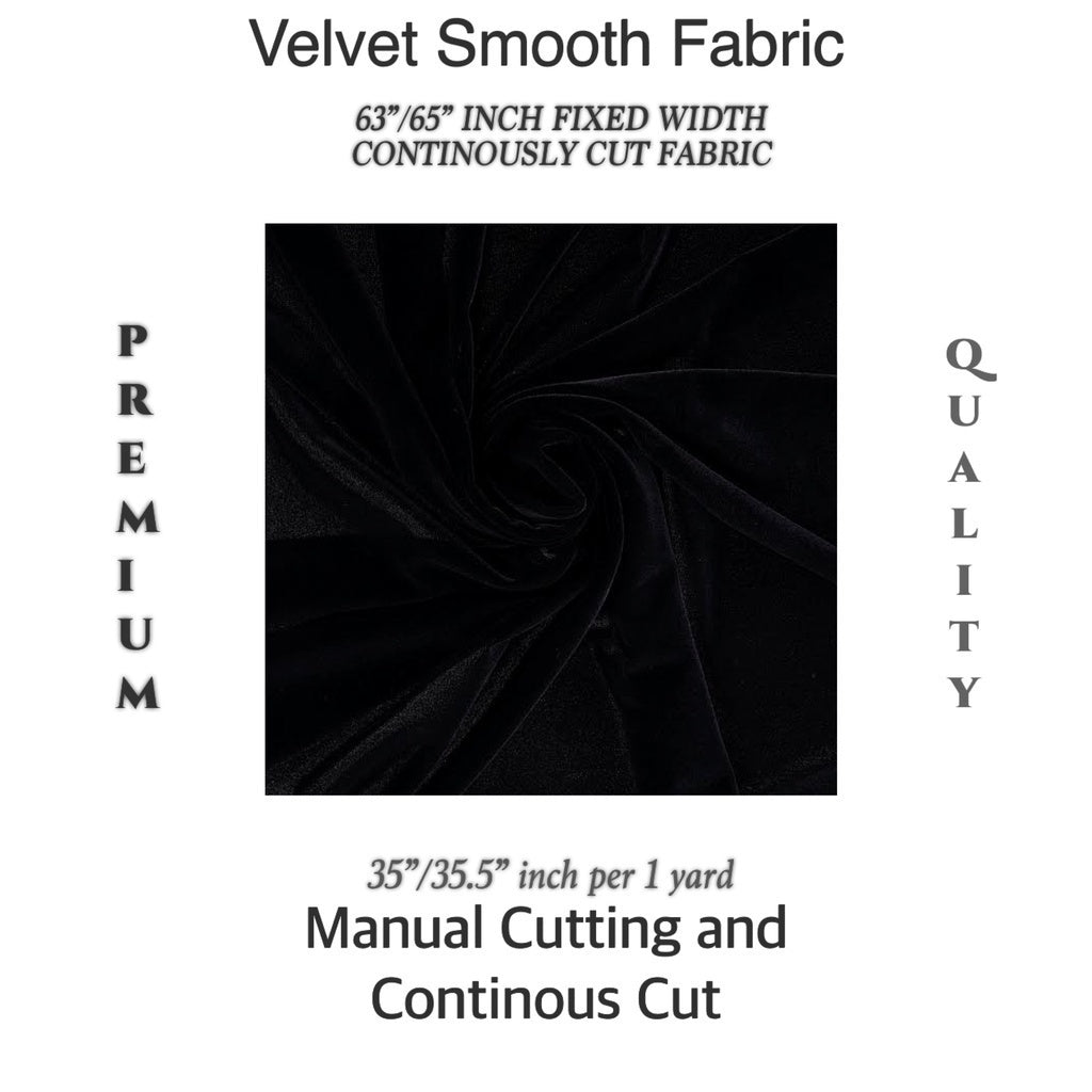 PREMIUM VELVET PER YARD  (CRUSHED STRETCHY VELVET AND VELOUR/SMOOTH ONE-WAY STRETCH VELVET)